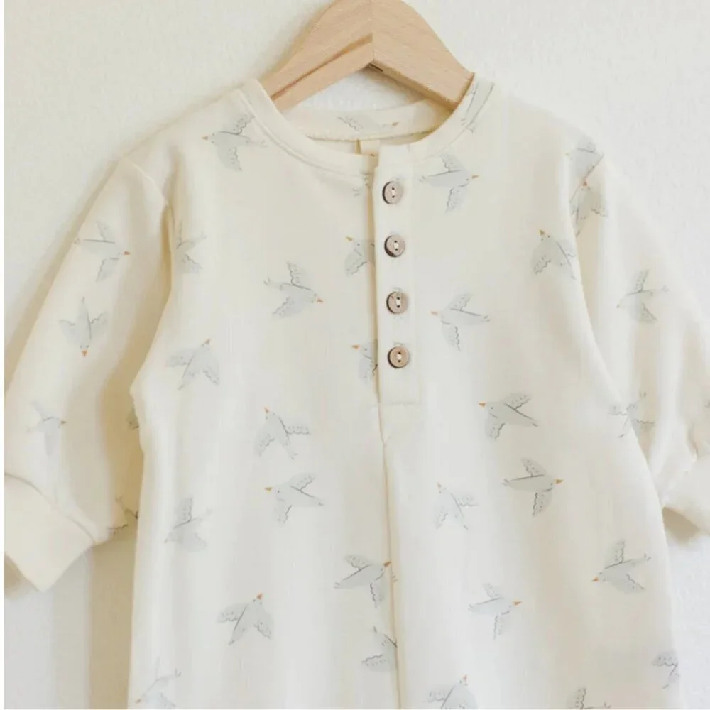 NWT - Quincy Mae ORGANIC Birds Jumpsuit​​​